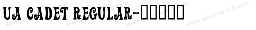 UA Cadet Regular字体转换